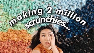 making 2 million scrunchies for 2 million subscribers...(im ded) | JENerationDIY
