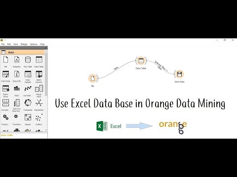 How to Create Excel Database File and open in Orange Data Mining Tool