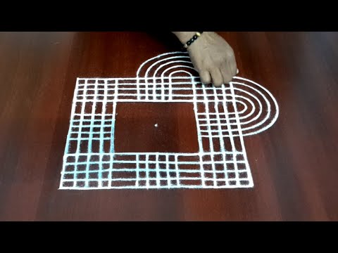 Simple & easy beautiful padi kolam design # rangoli # muggulu # easy rangoli # kolam design...