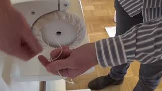 Bügelmaschine Walzenbezug wechseln