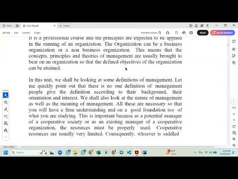 BUS105 (ELEMENT OF MANAGEMENT I) REVISION CLASS