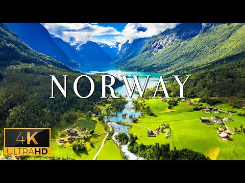 FLYING OVER NORWAY (4K UHD) - Relaxing Music With Wonderful Natural Landscapes For Reading Book