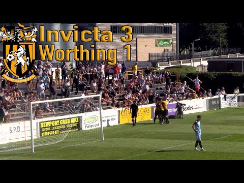 Highlights | Folkestone Invicta 3-1 Worthing | Pitching In Isthmian Premier Division | 14/8/21