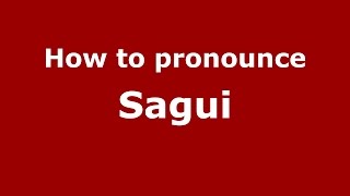 How to pronounce Sagui