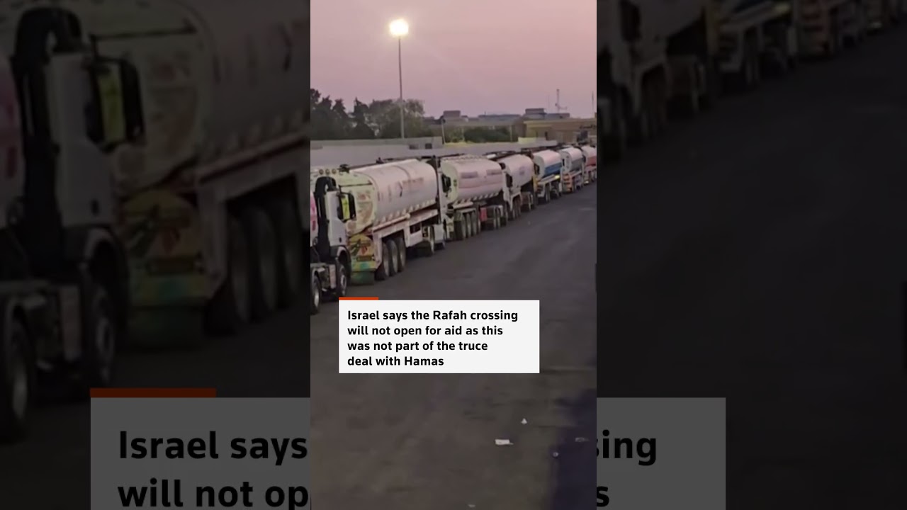 Aid trucks for Gaza move through Egypt's Rafah border