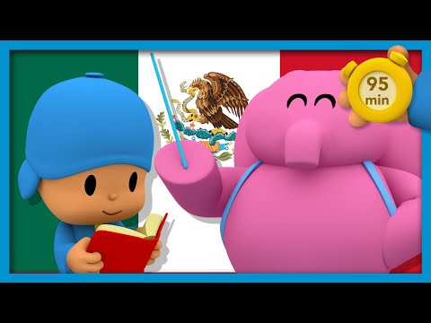 🏫 POCOYO AND NINA - Learn Spanish [95 minutes] | ANIMATED CARTOON for Children | FULL episodes