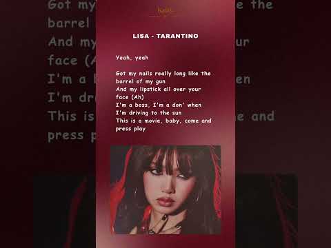 LISA - TARANTINO (Preview) LYRICS #lisa #lalisa #music #newsong #preview #lilies #blink #lyrics