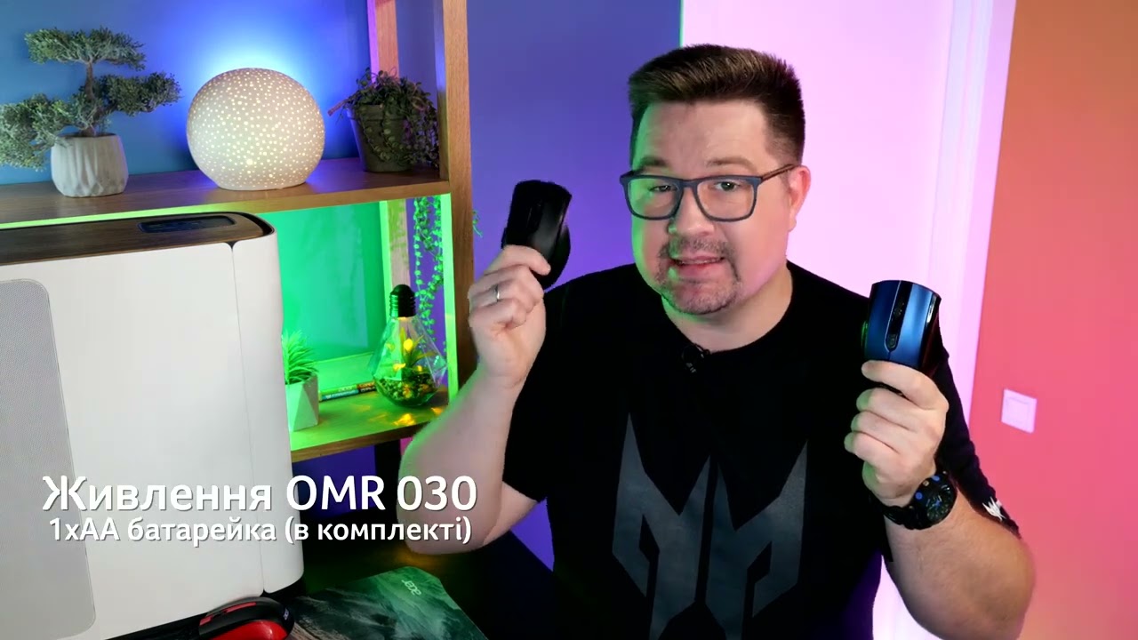 Мышь Acer OMR032 беспроводная черная с красным video preview