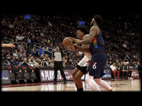 Scottie Barnes ATTACKS Joel Embiid on Back to Back Plays