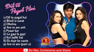 Download lagu Dil To Pagal Hai Movie All Songs || Shahrukh Khan &  Madhuri Dixit,Karishma mp3