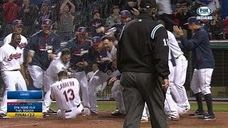 Tribe wins in 12 on Cabrera's walk-off homer