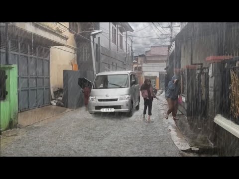 Walking Through Heavy Rain | Relaxing Rain Sounds for Sleep 🌧️