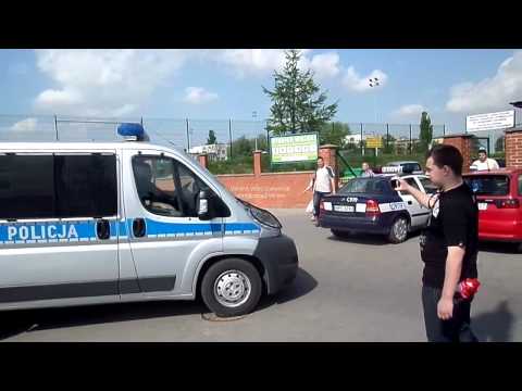 Policja na meczu Czarni Nakło - Spójnia Białe Błota