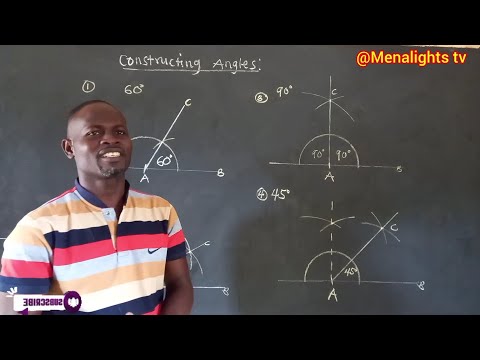 CONSTRUCTING ANGLE 60° , 30° , 90° , 45° and 120°