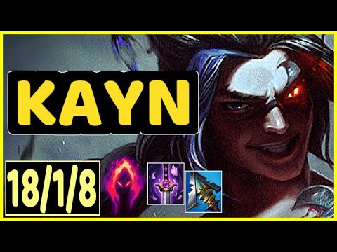 KAYN VS LEE SIN - 18/1/8 KDA JUNGLE GAMEPLAY