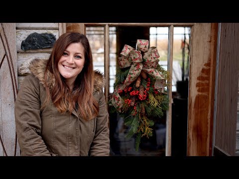 DIY Christmas Door Swag 🌲😍// Garden Answer