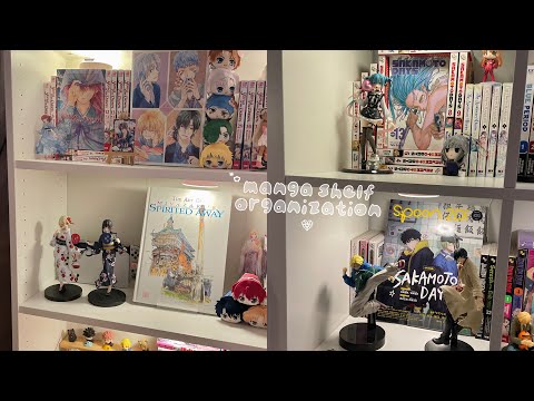 manga shelf organization ♡ otaku collections, summer cleaning, manga shelving! ft. Rakufun