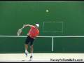Roger Federer Practice Serves in Slow Motion