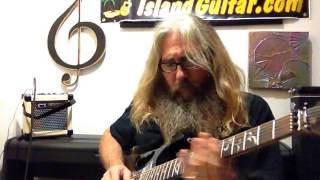 Ibanez Steve Vai JEM 555 guitar slide blues on ROLAND Micro cube Island Guitar Key West