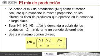 Nivelación de la producción, tiempo de ciclo y reducción de inventarios