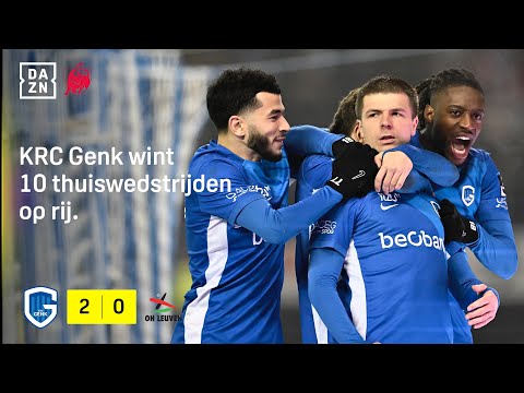 KRC Genk gets the job done with 🔟 man. 💪🔵 | KRC Genk vs OH Leuven
