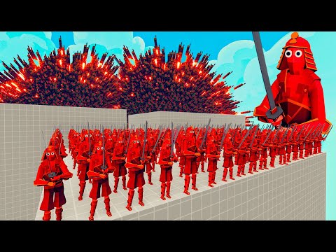 100x SAMURAI + 1x GIANT vs 1x EVERY GOD   Totally Accurate Battle Simulator TABS