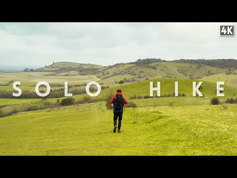Solo Hiking 18 miles along Ivinghoe Beacon, Pitstone Hill & Aldbury Nowers trail - (4K Cinematic)