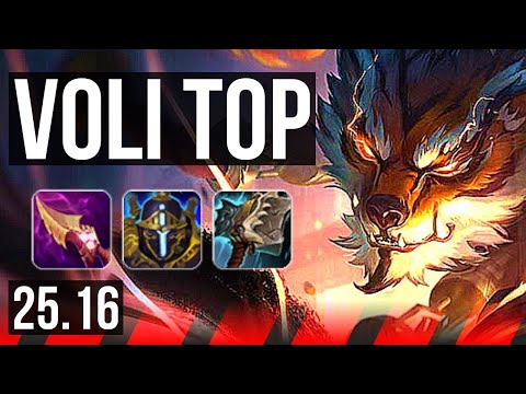 VOLIBEAR vs GALIO (TOP) | 1300+ games | KR Master | 25.16