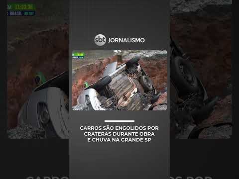 Carros são “engolidos” por crateras após obras e chuvas na Grande SP | #SeLigaBrasil