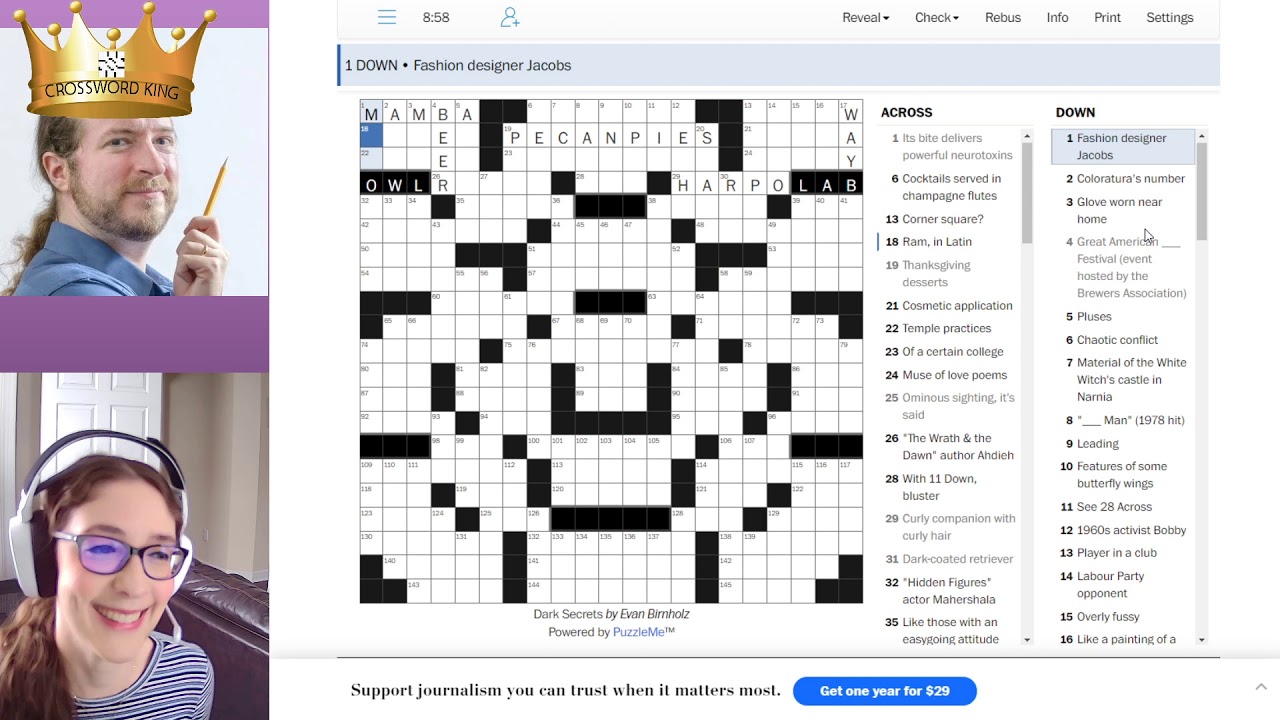 Leahbee Crossword Stream · 11/22/20 · sunday crossword puzzle fever with jason