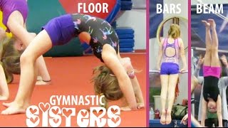 Gymnastic Sisters: Floor, Bars, and Beam