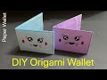 How To Make A Cute Paper Wallet Origami Paper Purse Origami Wallet DIY Mini Paper Wallet Craft