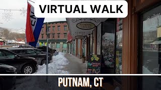 Putnam, CT - Walking Downtown on Main Street - New England Town Ambiance