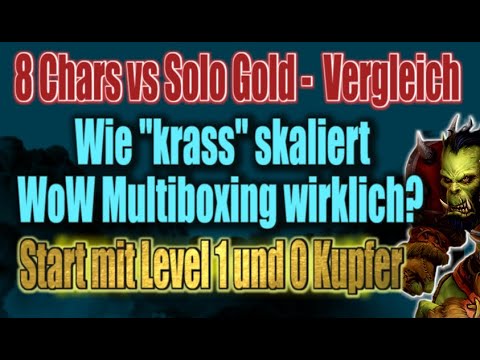 Wie skaliert WoW Multiboxing vs Soloplay im Goldmaking? Direktvergleich - Folge 1 📊 WoW Gold Guide