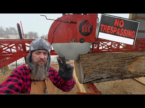 Trespassers Showed Up, and I Finally Fired Up the Circle Sawmill