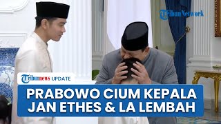 Momen Hangat Prabowo Cium Kepala Jan Ethes & La Lembah Anak Gibran saat Open House di Istana