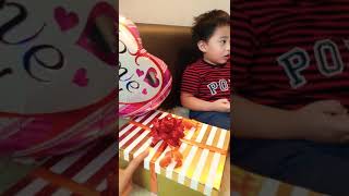 Unboxing Valentines Day's present from Daddy