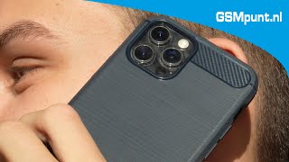 Motorola Moto G73 Hoesje Geborsteld TPU Flexibele Back Cover Blauw Hoesjes