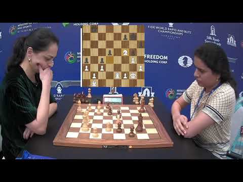 Alexandra Kosteniuk (2455) vs Humpy Koneru (2452) - FIDE Women's World Blitz 2023