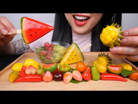 LUKCHUP THAI DESSERT (ASMR SOFT SQUISHY EATING SOUNDS) LIGHT WHISPERS | SAS-ASMR