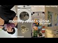 MONTHLY RESET ROUTINE Deep Clean Organize Goal Setting Maintaining A Healthy Lifestyle