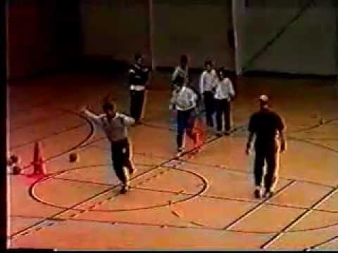 A training course in handball goalkeeper