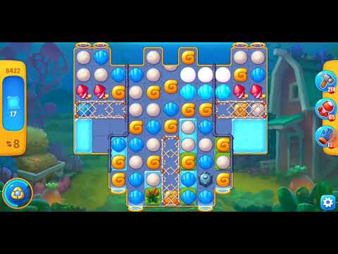 Fishdom. 8422 level no boosters and diamonds. 11 moves