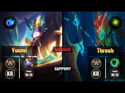 Challenger YUUMI [Summon Aery] (Support) VS  THRESH - Challenger KR Patch 10.15