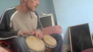 me playing bongos to G love - walk to slide