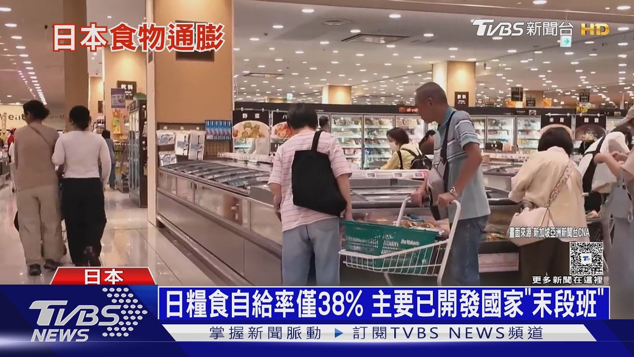 日本糧食自給率僅38% 日圓貶值引爆「食品通膨」