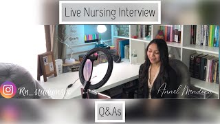 Live Nursing Interview 2021