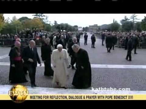 Papst Benedikt in Assisi - Video von der Ankunft und Begrüßung