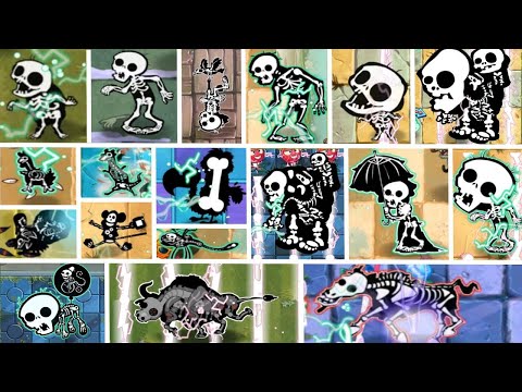 PvZ 2 Discovery - All Zombie Skeletons in Plants vs Zombies 2 (Official & China)