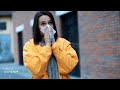Woman Having Cold And Blowing Her Nose In Handkerchief
